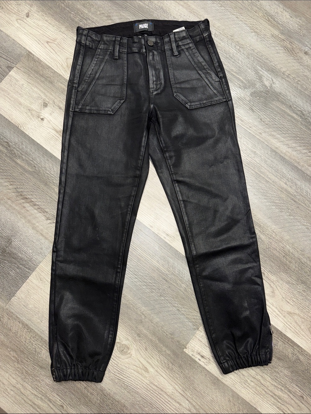 PAIGE - Mayslie wax coated joggers denim jeans pants bottoms
